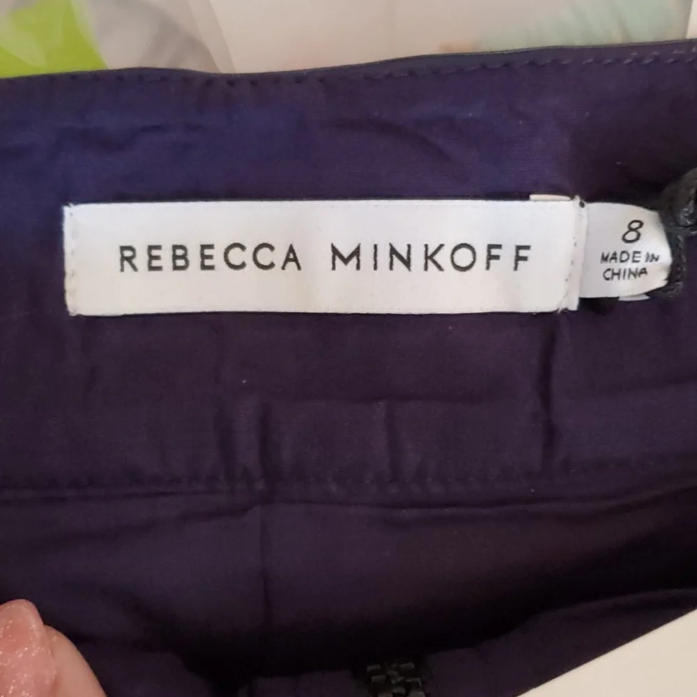 NWT Rebecca Minkoff Marguerite Patent Mini Skirt Midnight Size 8